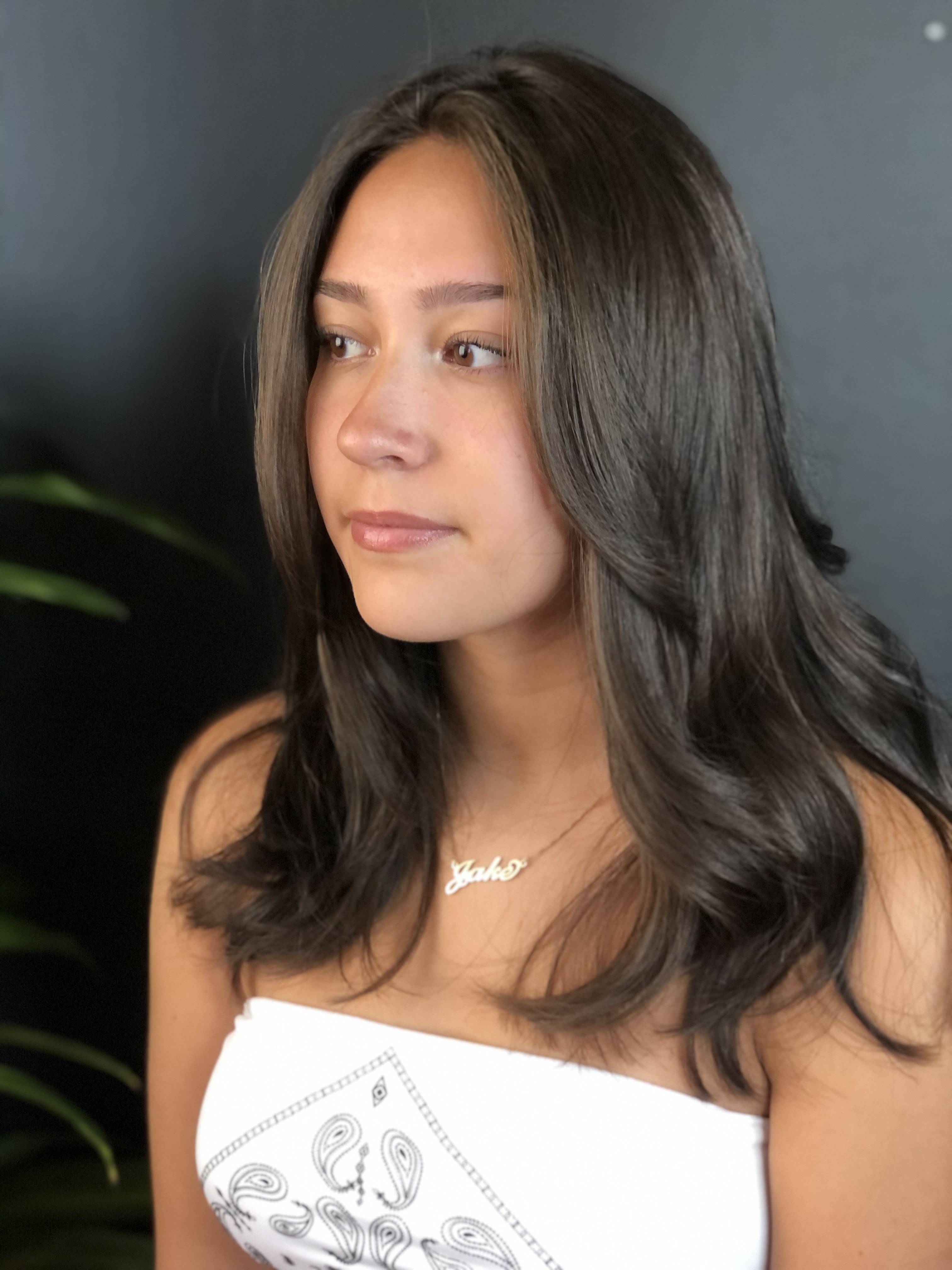 Elegant styled hair